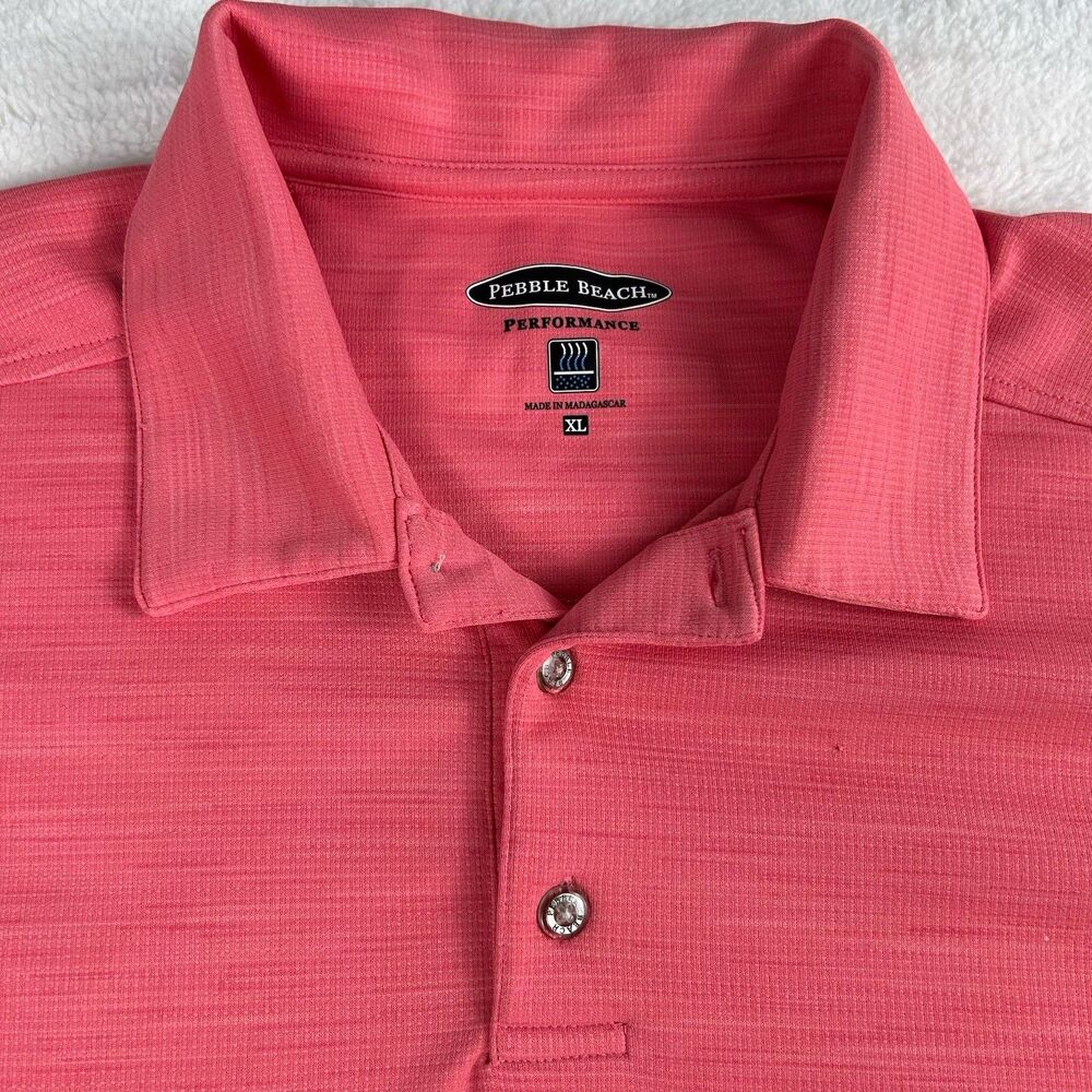 Pebble Beach Performance Golf Polo XL Salmon Colored